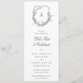 伝統的クラシックモノグラム結婚クレスト メニュー (裏面)