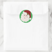 伝統的クラシックHolidays Santa Clause ラウンドシール (バッグ)