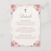 伝統的クリスチャン結婚カトリック詳細 エンクロージャーカード (正面)