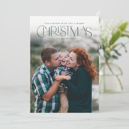 伝統的クリスマスの写真カード シーズンカード (スタンド正面)