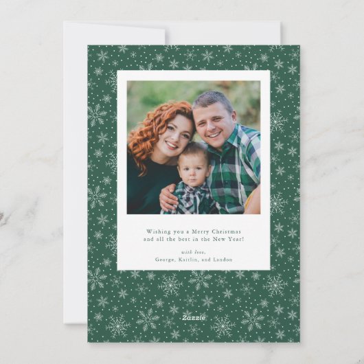 伝統的クリスマスの写真カード シーズンカード (裏面)