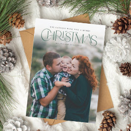 伝統的クリスマスの写真カード シーズンカード