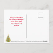 伝統的クリスマスの木のハガキメリーー ポストカード (裏面)