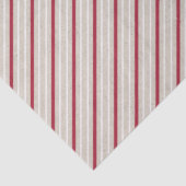 伝統的クリスマスの色のパタストライプのーン 薄葉紙 (詳細)