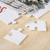 伝統的クリスマスオンザファームホリデー引用文 ジグソーパズル (側面)