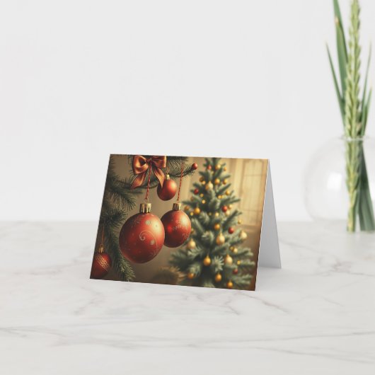 伝統的クリスマスカード サンキューカード (正面)