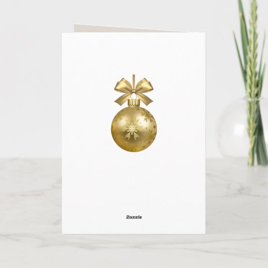 伝統的クリスマスクラシックの休日の写真フレーム カード (裏面)