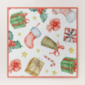 伝統的クリスマススノーウォーター色おもしろい ジグソーパズル (横)