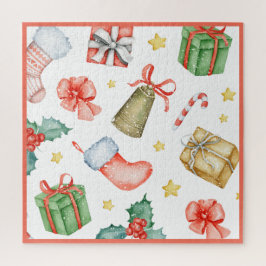 伝統的クリスマススノーウォーター色おもしろい ジグソーパズル