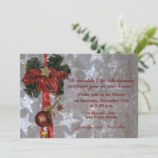 伝統的クリスマスディナー 招待状 (スタンド正面)