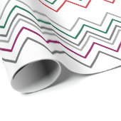 伝統的クリスマストレンディー&シックジグザグ ラッピングペーパー (ロールコーナー)