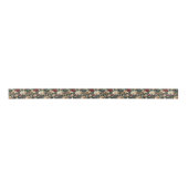 伝統的クリスマスパインフローラホリデー サテンリボン (正面)