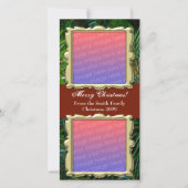 伝統的クリスマスフォトカード- 2枚の写真 シーズンカード (正面)