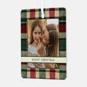 伝統的クリスマスプレド2フォトクリスマスツリー メタルオーナメント (正面左)