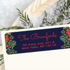 伝統的クリスマスリース海軍 ラベル