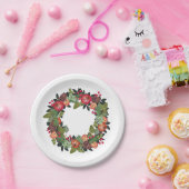 伝統的クリスマスリース紙プレート ペーパープレート (パーティー)