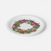 伝統的クリスマスリース紙プレート ペーパープレート (アングル)