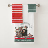 伝統的クリスマスヴィンテージオールドワールドサンタ バスタオルセット (インサイチュ)