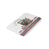 伝統的クリスマスヴィンテージサンタファミリー名 バスマット (アングル)