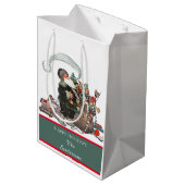 伝統的クリスマスヴィンテージサンタファミリー名 ミディアムペーパーバッグ (裏面アングル)