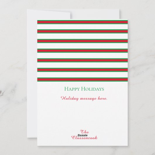 伝統的クリスマスヴィンテージサンタ写真 シーズンカード (裏面)