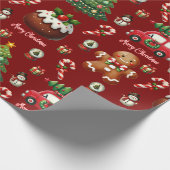 伝統的クリスマス包装紙 ラッピングペーパー (角)