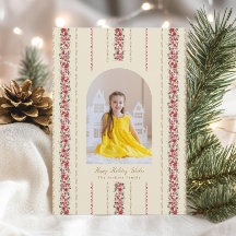 伝統的クリスマス植物織物の壁紙