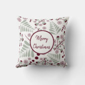伝統的クリスマス赤と緑の果実 クッション (裏面)