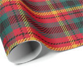 伝統的クリスマス赤と緑の格子縞 ラッピングペーパー (ロールコーナー)