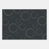 伝統的クリスマス赤グリーン金ゴールド ラッピングペーパーシート (正面3)