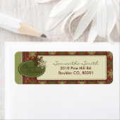 伝統的クリスマス返却用ラベル ラベル (インサイチュ)