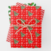 伝統的クリスマス3スタイルセット ラッピングペーパーシート (インサイチュ)