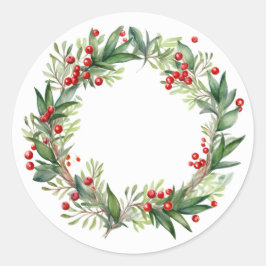 伝統的クリスマス ラウンドシール