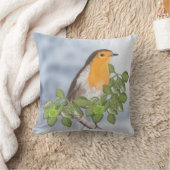 伝統的クリスマス・ロビン クッション (ブランケット)