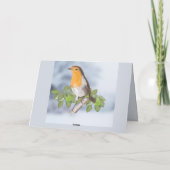 伝統的クリスマス・ロビン シーズンカード (裏面)