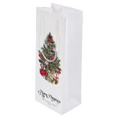 伝統的クリスマス ワインギフトバッグ (正面アングル)