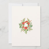 伝統的クリスマス・ワン・フォト・ネイビー ノートカード (裏面)