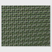 伝統的グリーンブラックバッファローランバージャックチェック ラッピングペーパー (フラット)