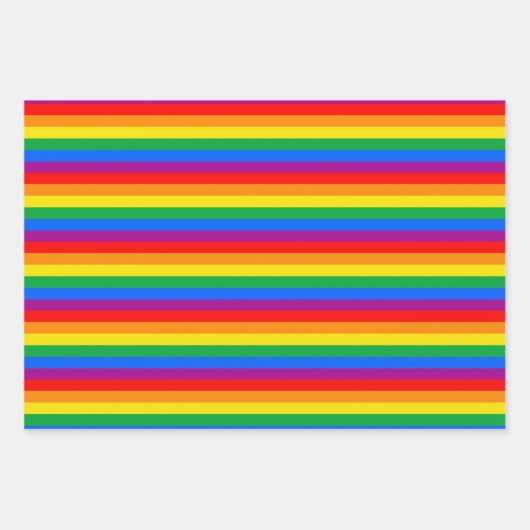 伝統的ゲイプライド国旗 ラッピングペーパーシート (正面3)