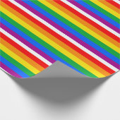 伝統的ゲイプライド国旗 ラッピングペーパー (角)