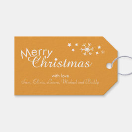 -伝統的ゴールデンオレンジのカスタマイズ可能なギフトラベル ギフトタグ