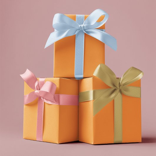 -伝統的ゴールデンオレンジのラッピング紙シート ラッピングペーパーシート