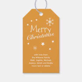 -伝統的ゴールデンオレンジ – クリスマスギフトタグ ギフトタグ