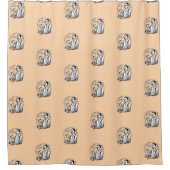 伝統的シェーバー シャワーカーテン (正面)