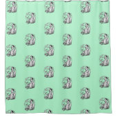 伝統的シェーバー シャワーカーテン (正面)