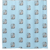 伝統的シェーバー シャワーカーテン (正面)