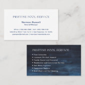 伝統的シンプルプロフェッショナルネイビーブルー 名刺 (正面/裏面)