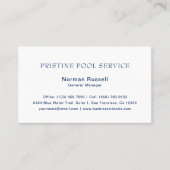 伝統的シンプルプロフェッショナルネイビーブルー 名刺 (正面)