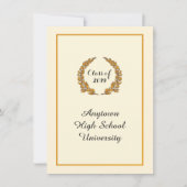 伝統的スタイル卒業発表 招待状 (正面)