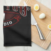 伝統的スタイルADD NAME Tattoo Studio Shop キッチンタオル (四つ折り)